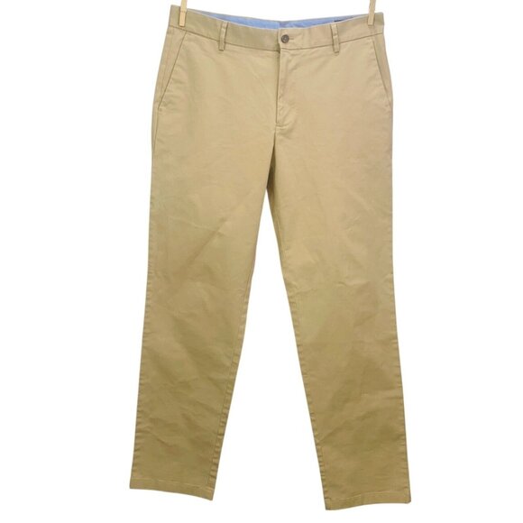 Alton Lane Mens Tailored Fit Chino Pant Flat Front Stretch Tapered Leg Size 33 - Picture 2 of 13